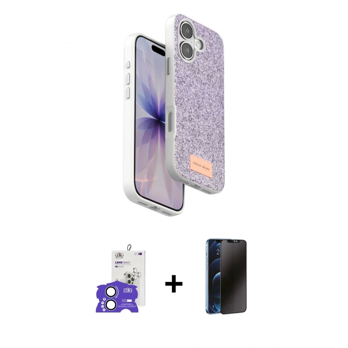 MARSİLYAN™- iPhone 17 Kılıf Vadi Klasik Serisi - Siyah 3D Antistatik Hayalet Cam Ekran Koruyucu + Bilvis Titan Kamera Lens - AKMI
