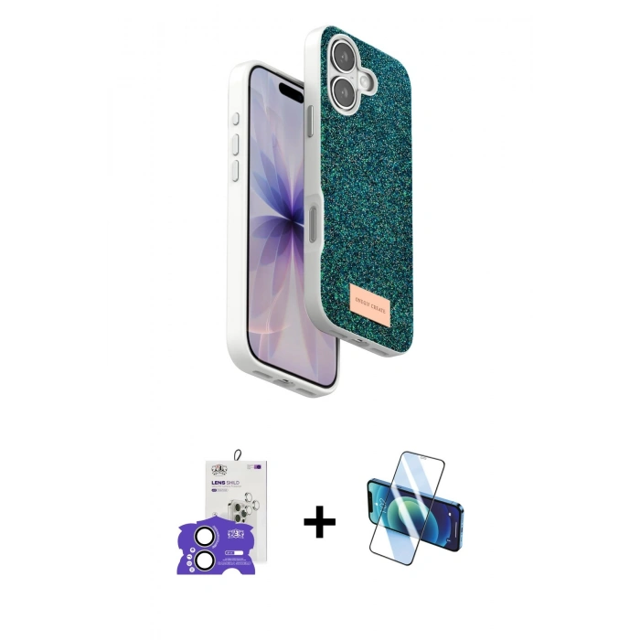 MARSİLYAN™- iPhone 17 Kılıf Vadi Klasik Serisi - Siyah 3D Antistatik Seramik Nano Ekran Koruyucu + Bilvis Titan Kamera Lens - AKYL