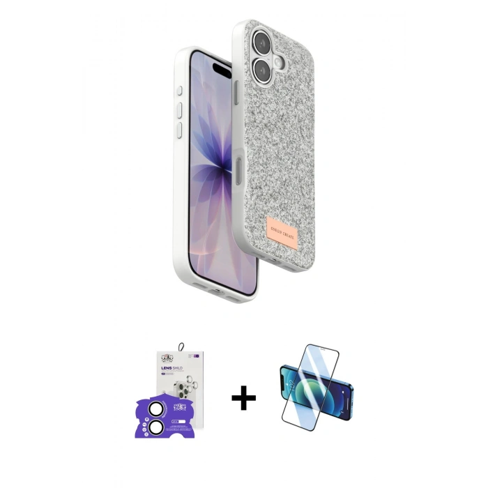 MARSİLYAN™- iPhone 17 Kılıf Vadi Klasik Serisi - Siyah 3D Antistatik Seramik Nano Ekran Koruyucu + Bilvis Titan Kamera Lens - AKYL