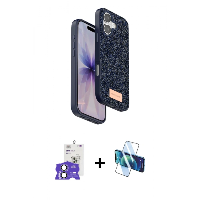 MARSİLYAN™- iPhone 17 Kılıf Vadi Klasik Serisi - Siyah 3D Antistatik Seramik Nano Ekran Koruyucu + Bilvis Titan Kamera Lens - AKYL