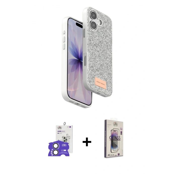 MARSİLYAN™- iPhone 17 Kılıf Vadi Klasik Serisi - Siyah Bilvis 3D Cam Ekran Koruyucu + Bilvis Titan Kamera Lens - AKYL
