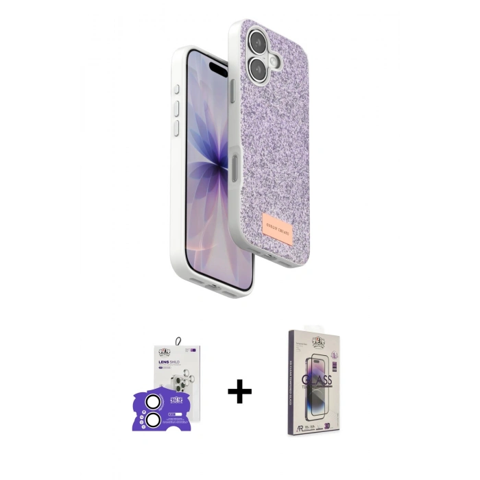 MARSİLYAN™- iPhone 17 Kılıf Vadi Klasik Serisi - Siyah Bilvis 3D Cam Ekran Koruyucu + Bilvis Titan Kamera Lens - GS
