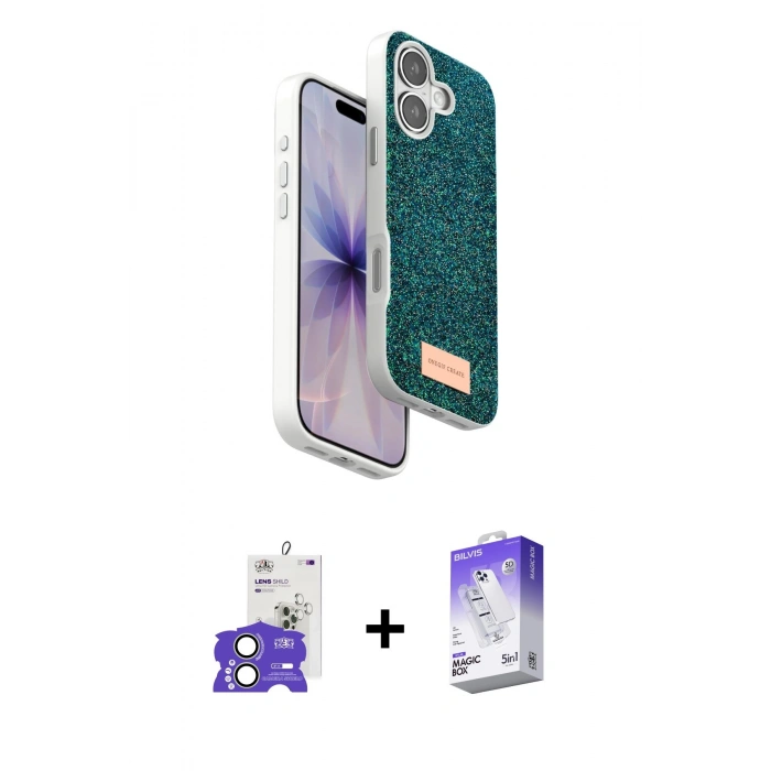 MARSİLYAN™- iPhone 17 Kılıf Vadi Klasik Serisi - Siyah Bilvis 5in1 3D Magic Cam Ekran Koruyucu + Bilvis Titan Kamera Lens - AKYL