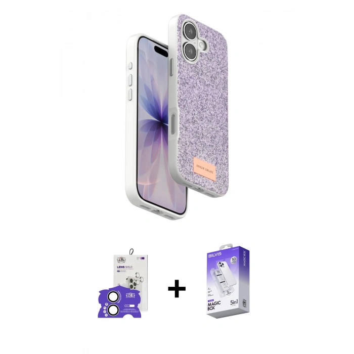 MARSİLYAN™- iPhone 17 Kılıf Vadi Klasik Serisi - Siyah Bilvis 5in1 3D Magic Cam Ekran Koruyucu + Bilvis Titan Kamera Lens - AKYL