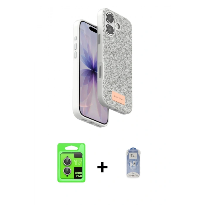 MARSİLYAN™- iPhone 17 Kılıf Vadi Klasik Serisi - Siyah Joko Magic 5D Cam + Raze Metal Kamera Lens - AKMR