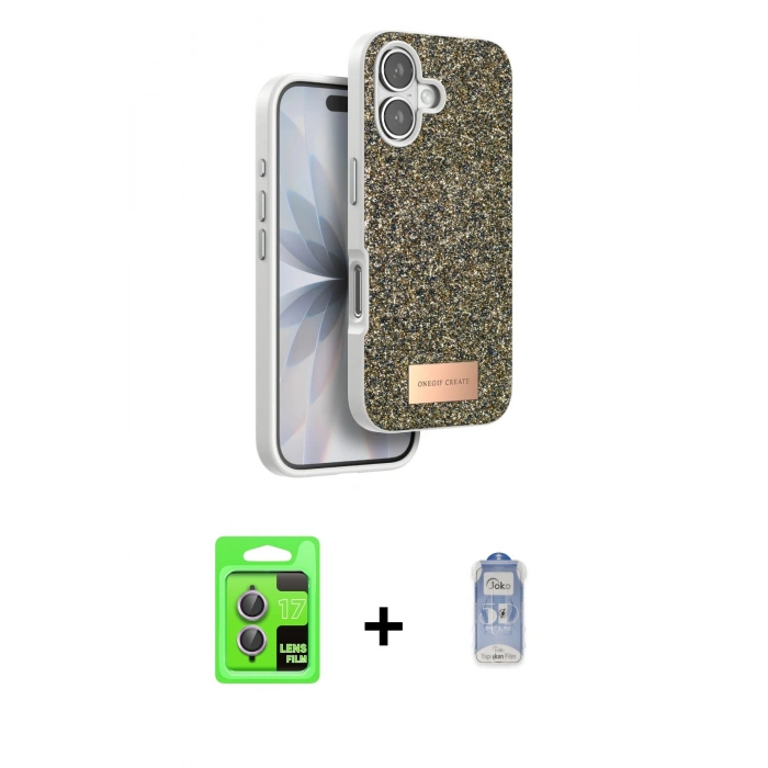 MARSİLYAN™- iPhone 17 Kılıf Vadi Klasik Serisi - Siyah Joko Magic 5D Cam + Raze Metal Kamera Lens - AKMR
