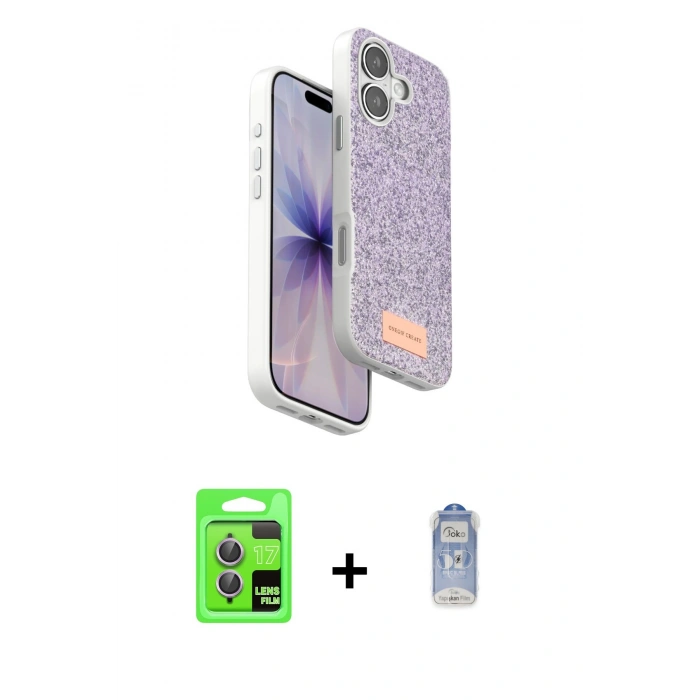 MARSİLYAN™- iPhone 17 Kılıf Vadi Klasik Serisi - Siyah Joko Magic 5D Cam + Raze Metal Kamera Lens - AKMR
