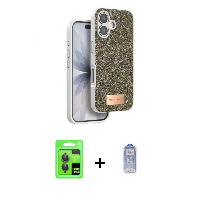 MARSİLYAN™- iPhone 17 Kılıf Vadi Klasik Serisi - Siyah Joko Magic 5D Cam + Raze Metal Kamera Lens - GI