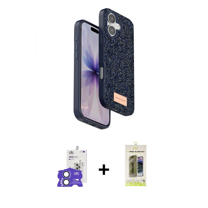 MARSİLYAN™- iPhone 17 Kılıf Vadi Klasik Serisi - Siyah Joko Magic 5D Hayalet Cam + Bilvis Titan Kamera Lens - AKMI