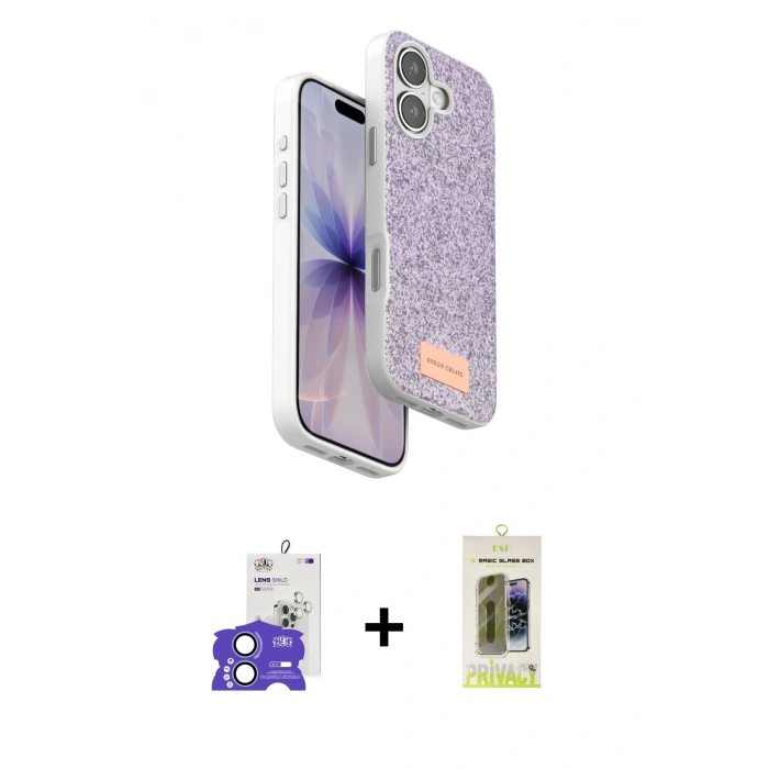 MARSİLYAN™- iPhone 17 Kılıf Vadi Klasik Serisi - Siyah Joko Magic 5D Hayalet Cam + Bilvis Titan Kamera Lens - AKMI