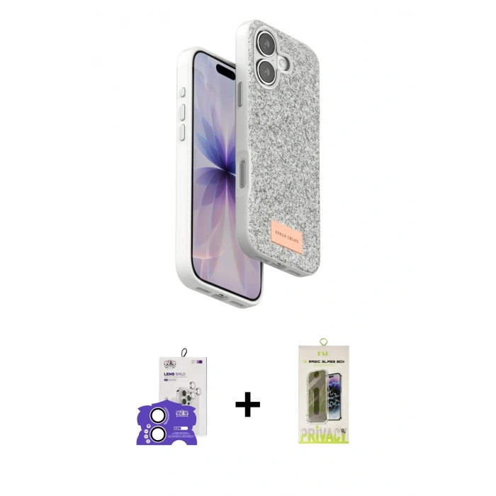 MARSİLYAN™- iPhone 17 Kılıf Vadi Klasik Serisi - Siyah Joko Magic 5D Hayalet Cam + Bilvis Titan Kamera Lens - LA