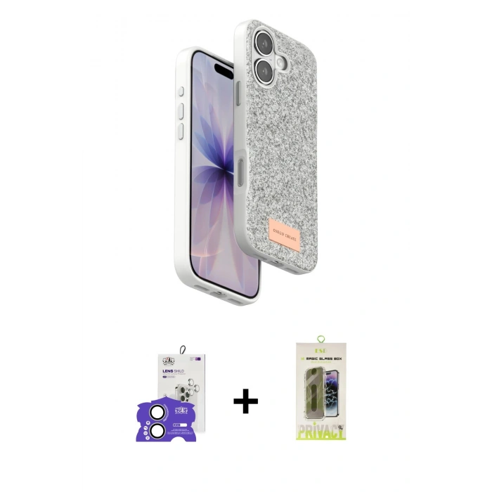 MARSİLYAN™- iPhone 17 Kılıf Vadi Klasik Serisi - Siyah Joko Magic 5D Hayalet Cam + Bilvis Titan Kamera Lens - AKYL