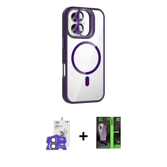 MARSİLYAN™- iPhone 17 Kılıf Yadigar Asil Koleksiyonu - Şeffaf 360 Full Body Arka Koruyucu + Bilvis Titan Kamera Lens - AKYL