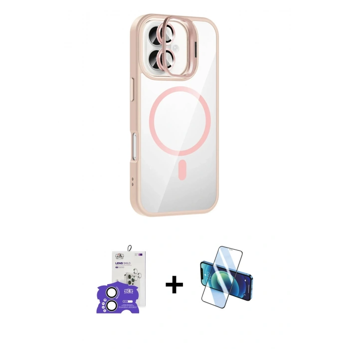 MARSİLYAN™- iPhone 17 Kılıf Yadigar Asil Koleksiyonu - Siyah 3D Antistatik Seramik Nano Ekran Koruyucu + Bilvis Titan Kamera Lens - AKYL