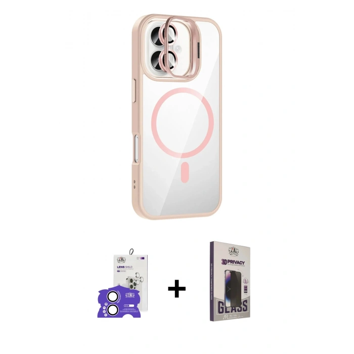 MARSİLYAN™- iPhone 17 Kılıf Yadigar Asil Koleksiyonu - Siyah Bilvis Hayalet Cam Ekran Koruyucu + Bilvis Titan Kamera Lens - LA