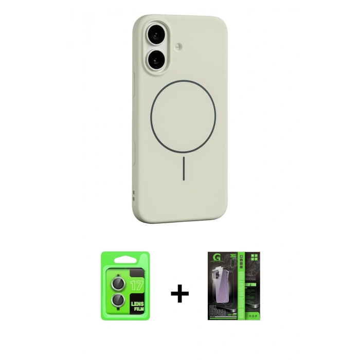 MARSİLYAN™- iPhone 17 Kılıf Yankı Form Serisi - Şeffaf 360 Full Body Arka Koruyucu + Raze Metal Kamera Lens - AKYL