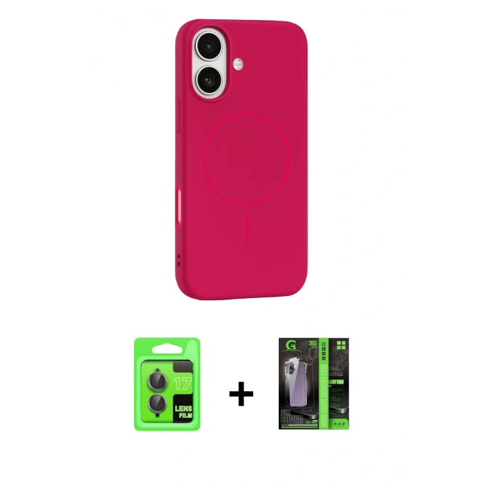 MARSİLYAN™- iPhone 17 Kılıf Yankı Form Serisi - Şeffaf 360 Full Body Arka Koruyucu + Raze Metal Kamera Lens - GI