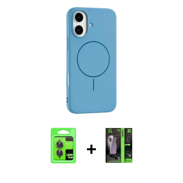 MARSİLYAN™- iPhone 17 Kılıf Yankı Form Serisi - Şeffaf 360 Full Body Arka Koruyucu + Raze Metal Kamera Lens - GI