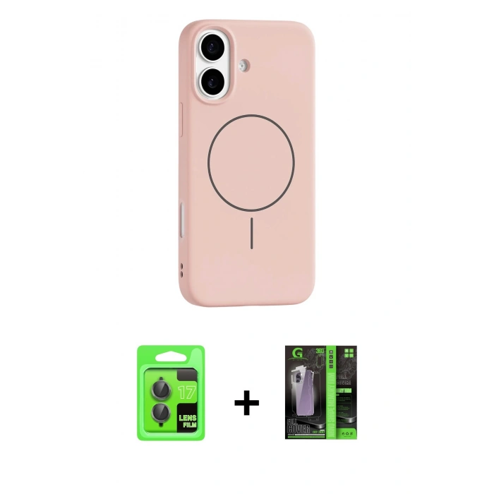 MARSİLYAN™- iPhone 17 Kılıf Yankı Form Serisi - Şeffaf 360 Full Body Arka Koruyucu + Raze Metal Kamera Lens - GI