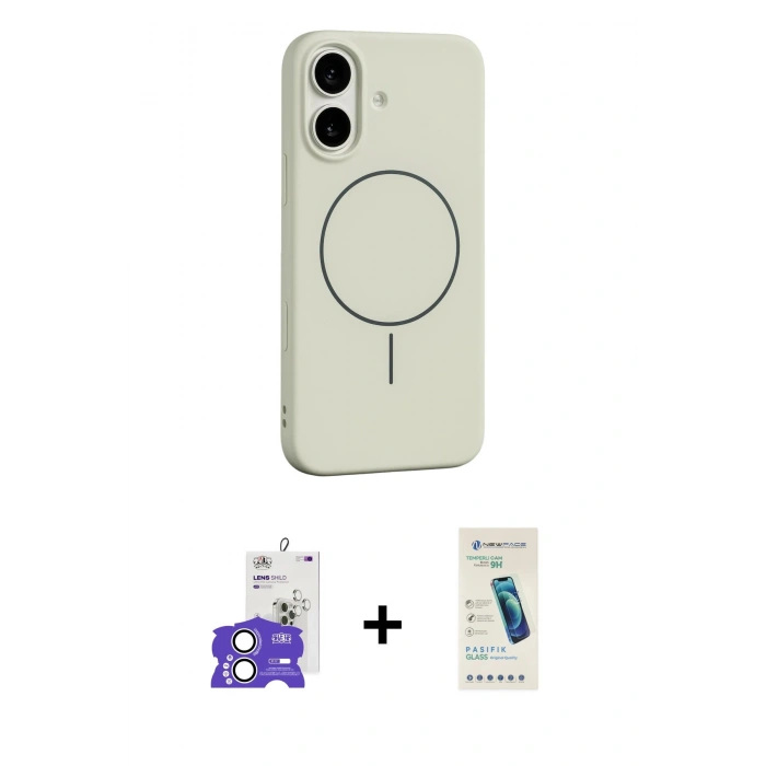 MARSİLYAN™- iPhone 17 Kılıf Yankı Form Serisi - Şeffaf Pasifik Cam Ekran Koruyucu + Bilvis Titan Kamera Lens - GS