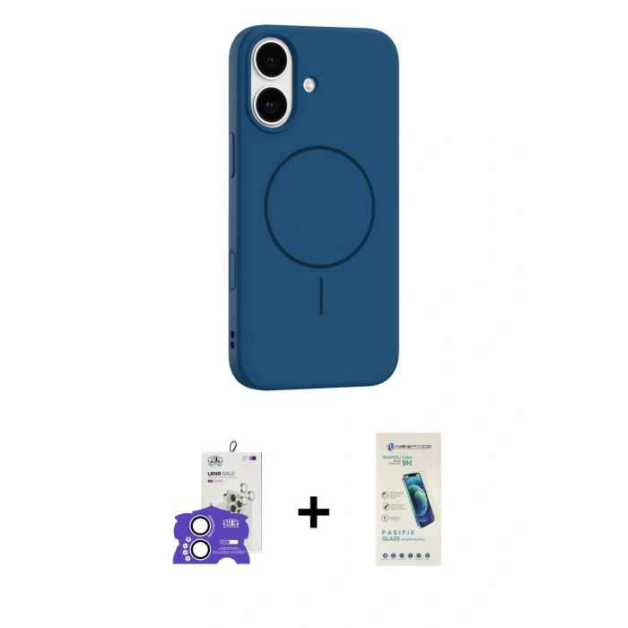 MARSİLYAN™- iPhone 17 Kılıf Yankı Form Serisi - Şeffaf Pasifik Cam Ekran Koruyucu + Bilvis Titan Kamera Lens - GS
