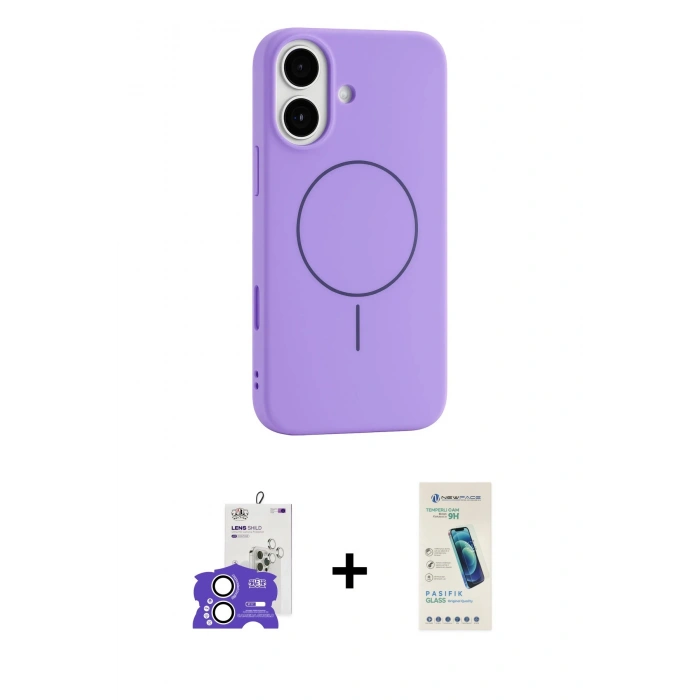 MARSİLYAN™- iPhone 17 Kılıf Yankı Form Serisi - Şeffaf Pasifik Cam Ekran Koruyucu + Bilvis Titan Kamera Lens - GS