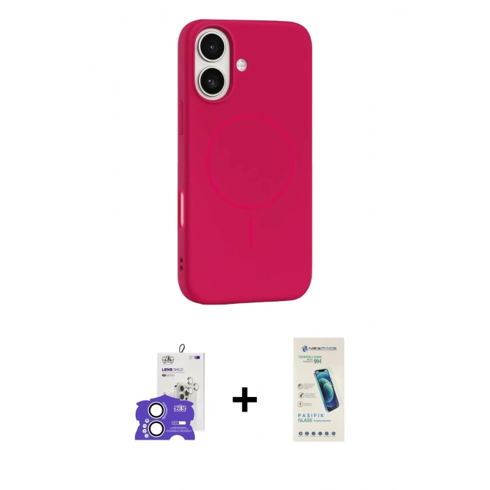 MARSİLYAN™- iPhone 17 Kılıf Yankı Form Serisi - Şeffaf Pasifik Cam Ekran Koruyucu + Bilvis Titan Kamera Lens - GS