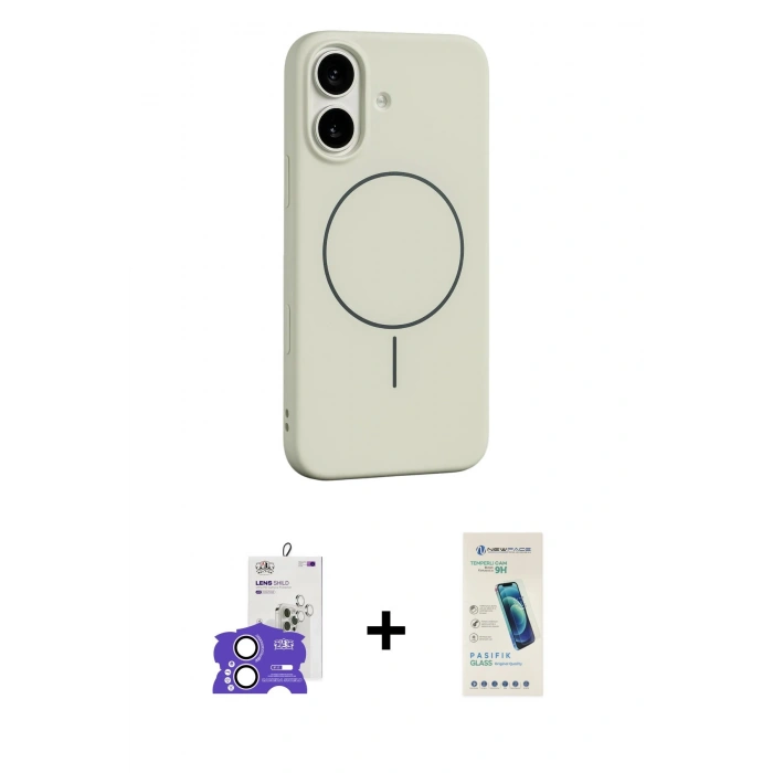 MARSİLYAN™- iPhone 17 Kılıf Yankı Form Serisi - Şeffaf Pasifik Cam Ekran Koruyucu + Bilvis Titan Kamera Lens - LA