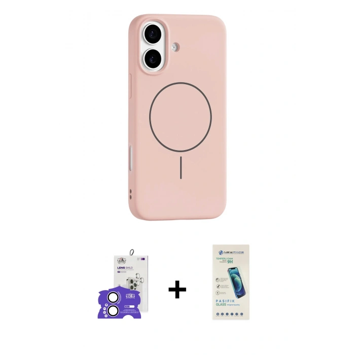MARSİLYAN™- iPhone 17 Kılıf Yankı Form Serisi - Şeffaf Pasifik Cam Ekran Koruyucu + Bilvis Titan Kamera Lens - LA