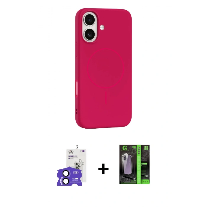 MARSİLYAN™- iPhone 17 Kılıf Yankı Form Serisi - Siyah 360 Mat Full Body Arka Koruyucu + Bilvis Titan Kamera Lens - SH