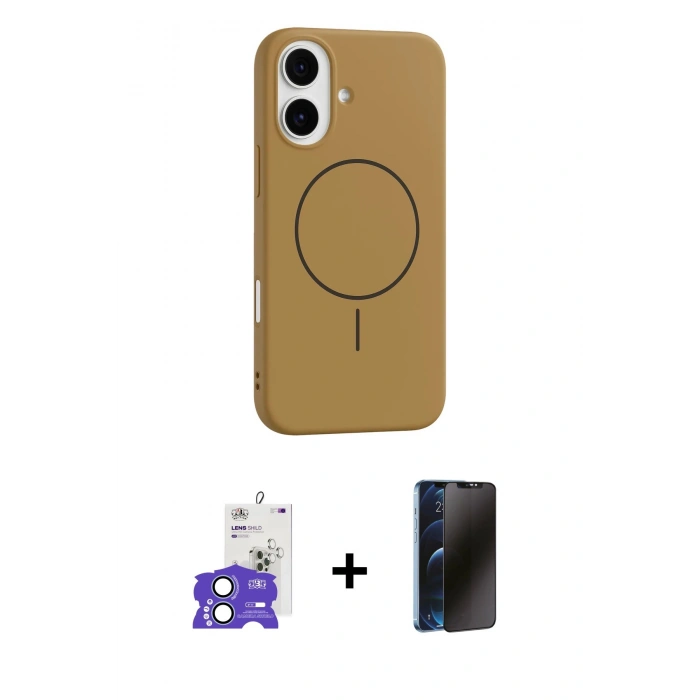 MARSİLYAN™- iPhone 17 Kılıf Yankı Form Serisi - Siyah 3D Antistatik Hayalet Cam Ekran Koruyucu + Bilvis Titan Kamera Lens - AKMI