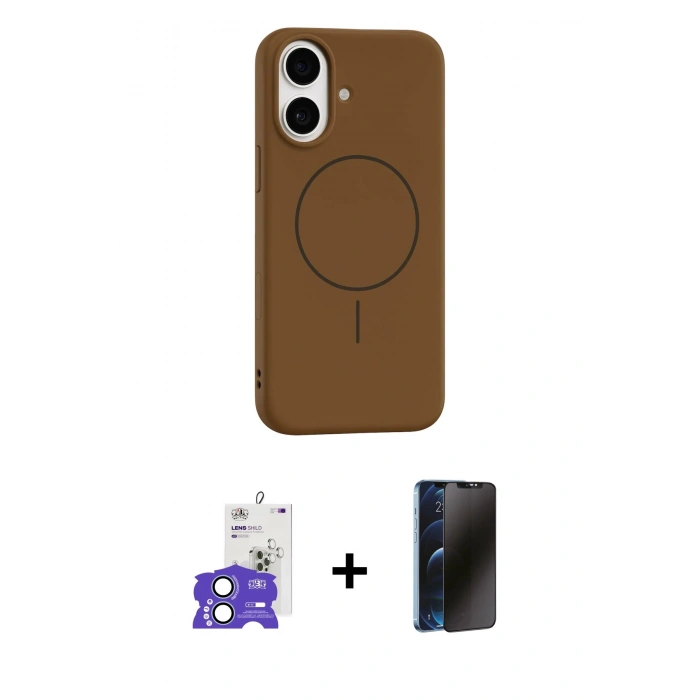 MARSİLYAN™- iPhone 17 Kılıf Yankı Form Serisi - Siyah 3D Antistatik Hayalet Cam Ekran Koruyucu + Bilvis Titan Kamera Lens - AKMI