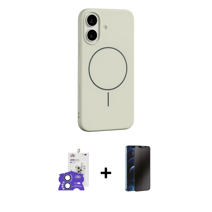 MARSİLYAN™- iPhone 17 Kılıf Yankı Form Serisi - Siyah 3D Antistatik Hayalet Cam Ekran Koruyucu + Bilvis Titan Kamera Lens - AKMI