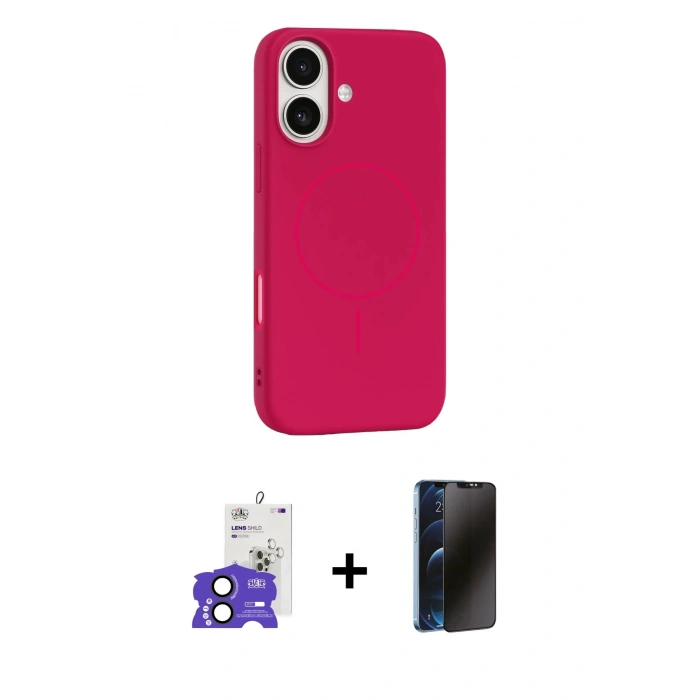 MARSİLYAN™- iPhone 17 Kılıf Yankı Form Serisi - Siyah 3D Antistatik Hayalet Cam Ekran Koruyucu + Bilvis Titan Kamera Lens - SH