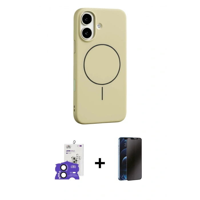 MARSİLYAN™- iPhone 17 Kılıf Yankı Form Serisi - Siyah 3D Antistatik Hayalet Cam Ekran Koruyucu + Bilvis Titan Kamera Lens - SH