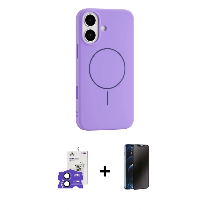 MARSİLYAN™- iPhone 17 Kılıf Yankı Form Serisi - Siyah 3D Antistatik Hayalet Cam Ekran Koruyucu + Bilvis Titan Kamera Lens - SH