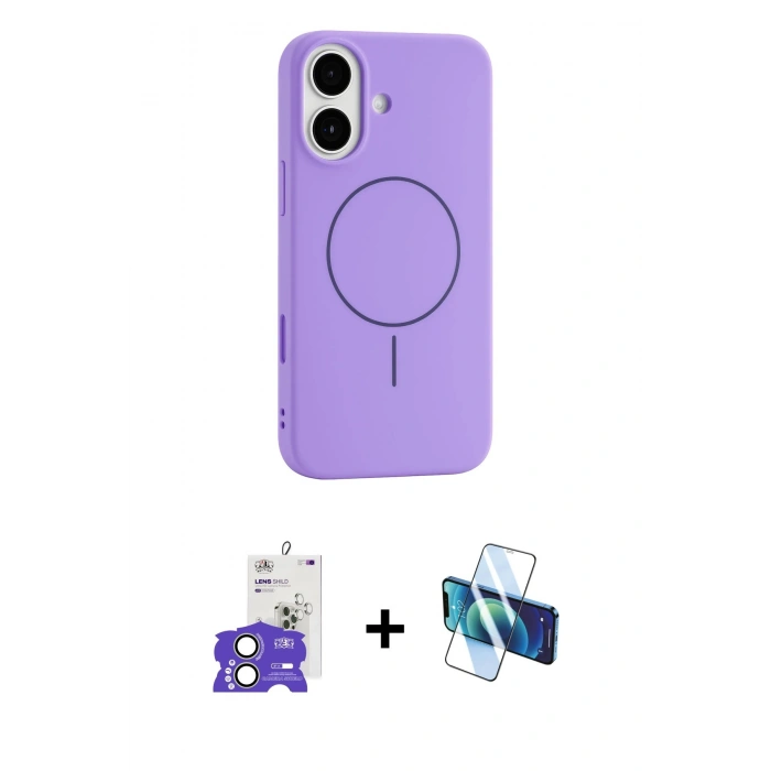 MARSİLYAN™- iPhone 17 Kılıf Yankı Form Serisi - Siyah 3D Antistatik Seramik Nano Ekran Koruyucu + Bilvis Titan Kamera Lens - AKYL