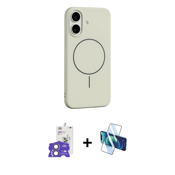 MARSİLYAN™- iPhone 17 Kılıf Yankı Form Serisi - Siyah 3D Antistatik Seramik Nano Ekran Koruyucu + Bilvis Titan Kamera Lens - AKYL