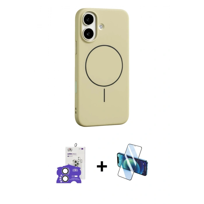 MARSİLYAN™- iPhone 17 Kılıf Yankı Form Serisi - Siyah 3D Antistatik Seramik Nano Ekran Koruyucu + Bilvis Titan Kamera Lens - AKYL