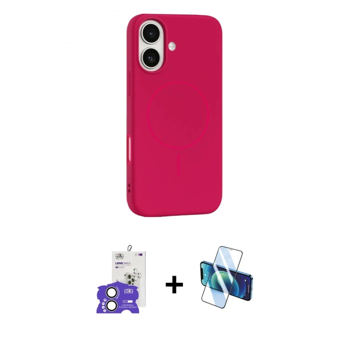 MARSİLYAN™- iPhone 17 Kılıf Yankı Form Serisi - Siyah 3D Antistatik Seramik Nano Ekran Koruyucu + Bilvis Titan Kamera Lens - AKYL