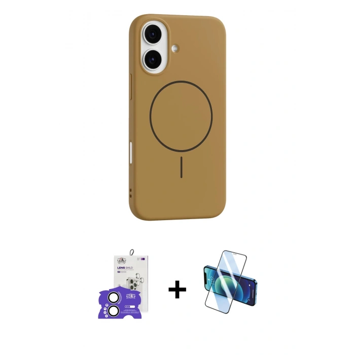 MARSİLYAN™- iPhone 17 Kılıf Yankı Form Serisi - Siyah 3D Antistatik Seramik Nano Ekran Koruyucu + Bilvis Titan Kamera Lens - AKYL