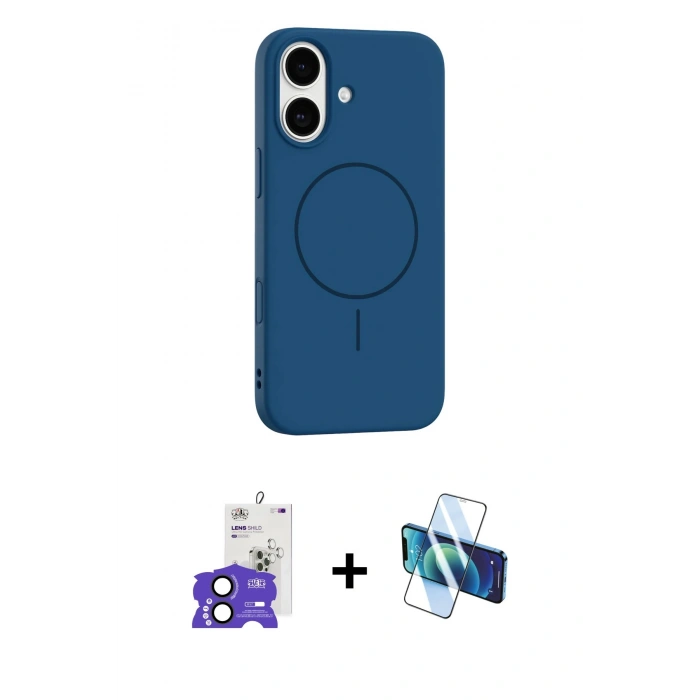MARSİLYAN™- iPhone 17 Kılıf Yankı Form Serisi - Siyah 3D Antistatik Seramik Nano Ekran Koruyucu + Bilvis Titan Kamera Lens - SH