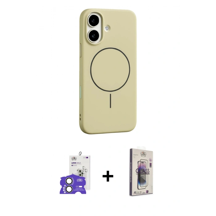 MARSİLYAN™- iPhone 17 Kılıf Yankı Form Serisi - Siyah Bilvis 3D Cam Ekran Koruyucu + Bilvis Titan Kamera Lens - AKYL