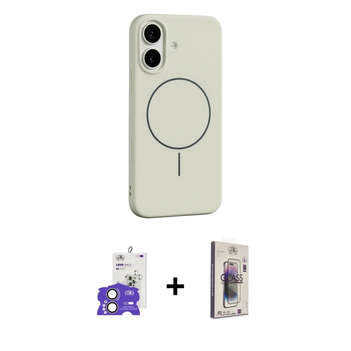 MARSİLYAN™- iPhone 17 Kılıf Yankı Form Serisi - Siyah Bilvis 3D Cam Ekran Koruyucu + Bilvis Titan Kamera Lens - AKYL