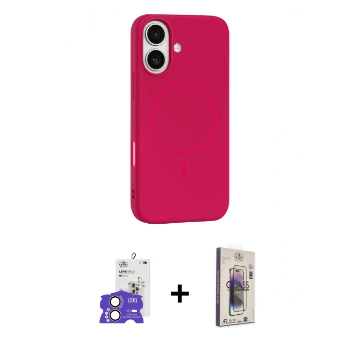 MARSİLYAN™- iPhone 17 Kılıf Yankı Form Serisi - Siyah Bilvis 3D Cam Ekran Koruyucu + Bilvis Titan Kamera Lens - AKYL