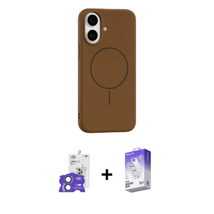 MARSİLYAN™- iPhone 17 Kılıf Yankı Form Serisi - Siyah Bilvis 5in1 3D Magic Cam Ekran Koruyucu + Bilvis Titan Kamera Lens - AKMI