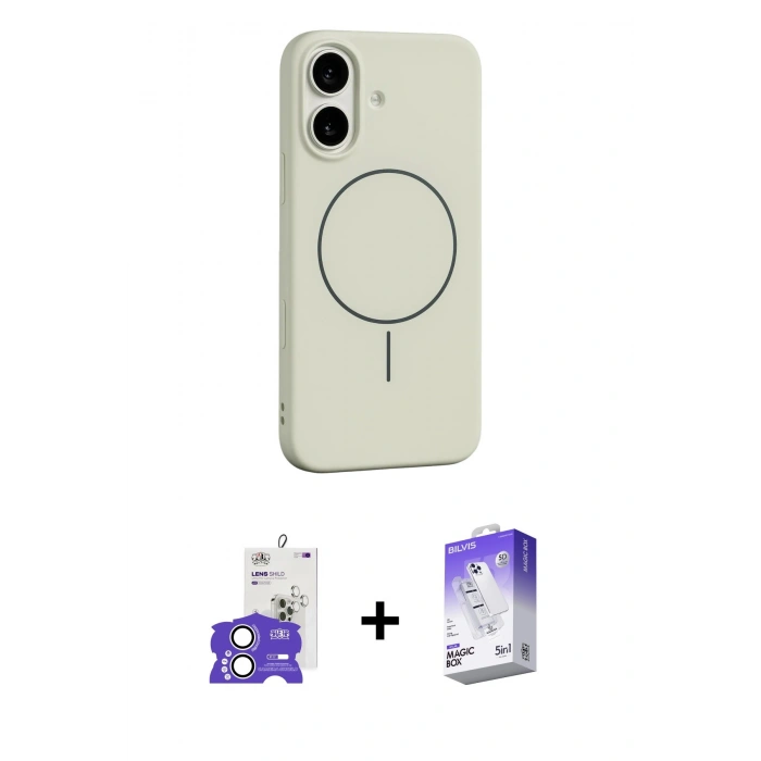 MARSİLYAN™- iPhone 17 Kılıf Yankı Form Serisi - Siyah Bilvis 5in1 3D Magic Cam Ekran Koruyucu + Bilvis Titan Kamera Lens - GS