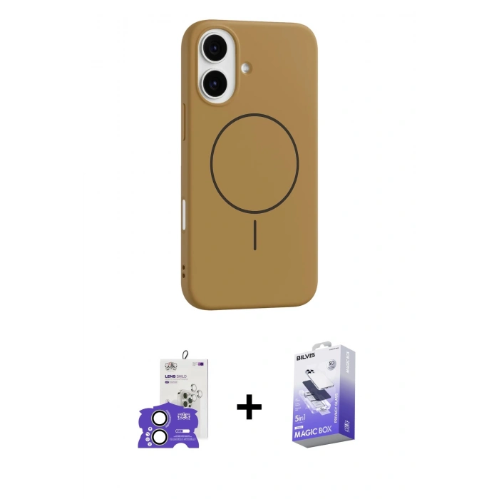 MARSİLYAN™- iPhone 17 Kılıf Yankı Form Serisi - Siyah Bilvis 5in1 5D Magic Hayalet Cam Ekran Koruyucu + Açık Yeşil Bilvis Titan Kamera Lens