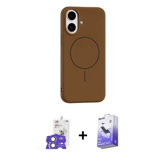 MARSİLYAN™- iPhone 17 Kılıf Yankı Form Serisi - Siyah Bilvis 5in1 5D Magic Hayalet Cam Ekran Koruyucu + Açık Yeşil Bilvis Titan Kamera Lens