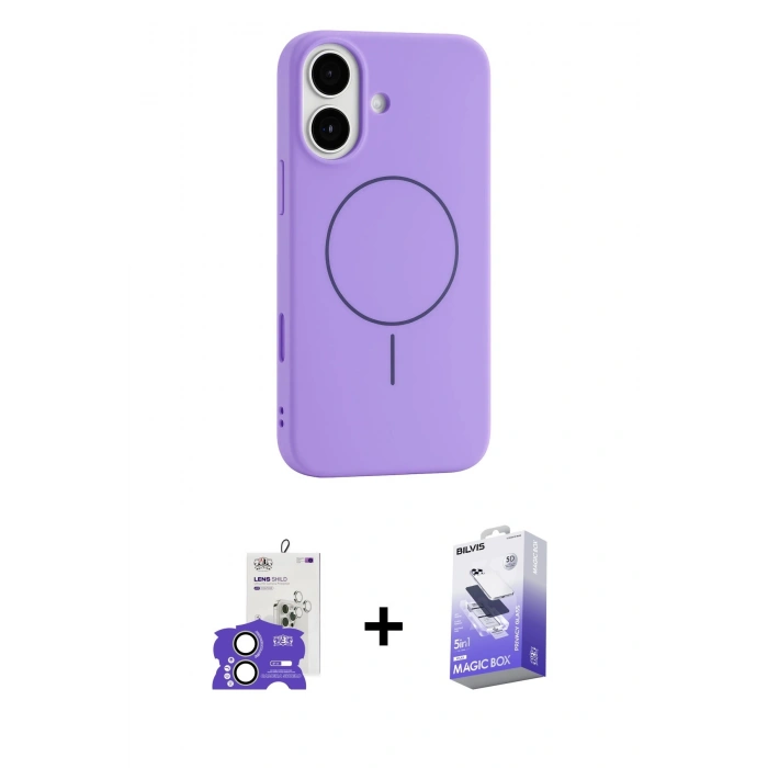 MARSİLYAN™- iPhone 17 Kılıf Yankı Form Serisi - Siyah Bilvis 5in1 5D Magic Hayalet Cam Ekran Koruyucu + Açık Yeşil Bilvis Titan Kamera Lens